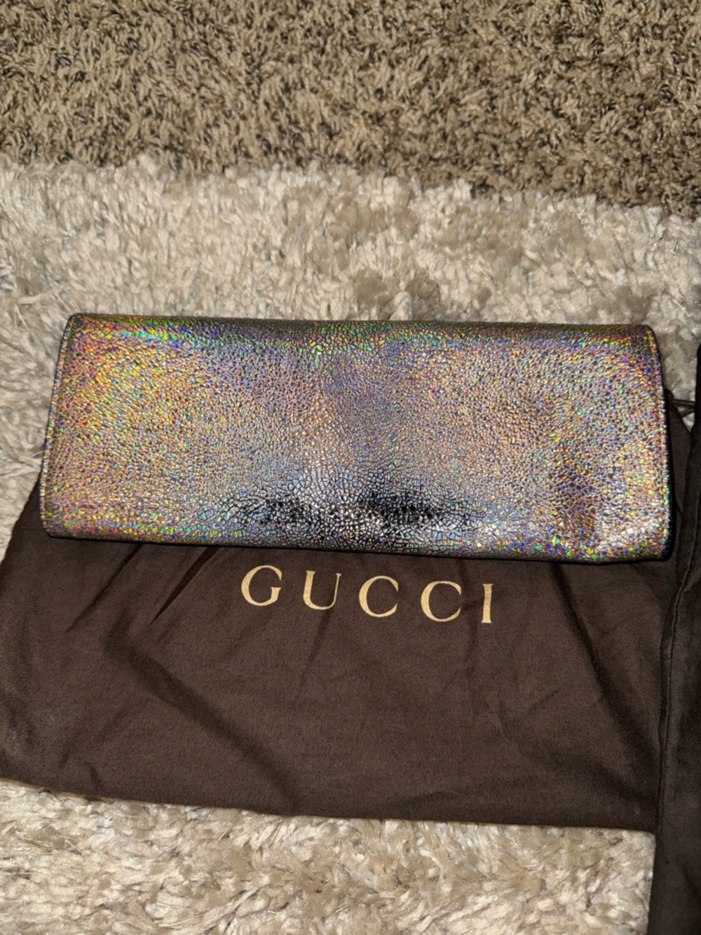 Gucci Holographic Iridescent Envelope Clutch and bag - Multi-Color - Picture 2 of 12